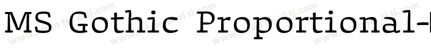 MS Gothic Proportional字体转换